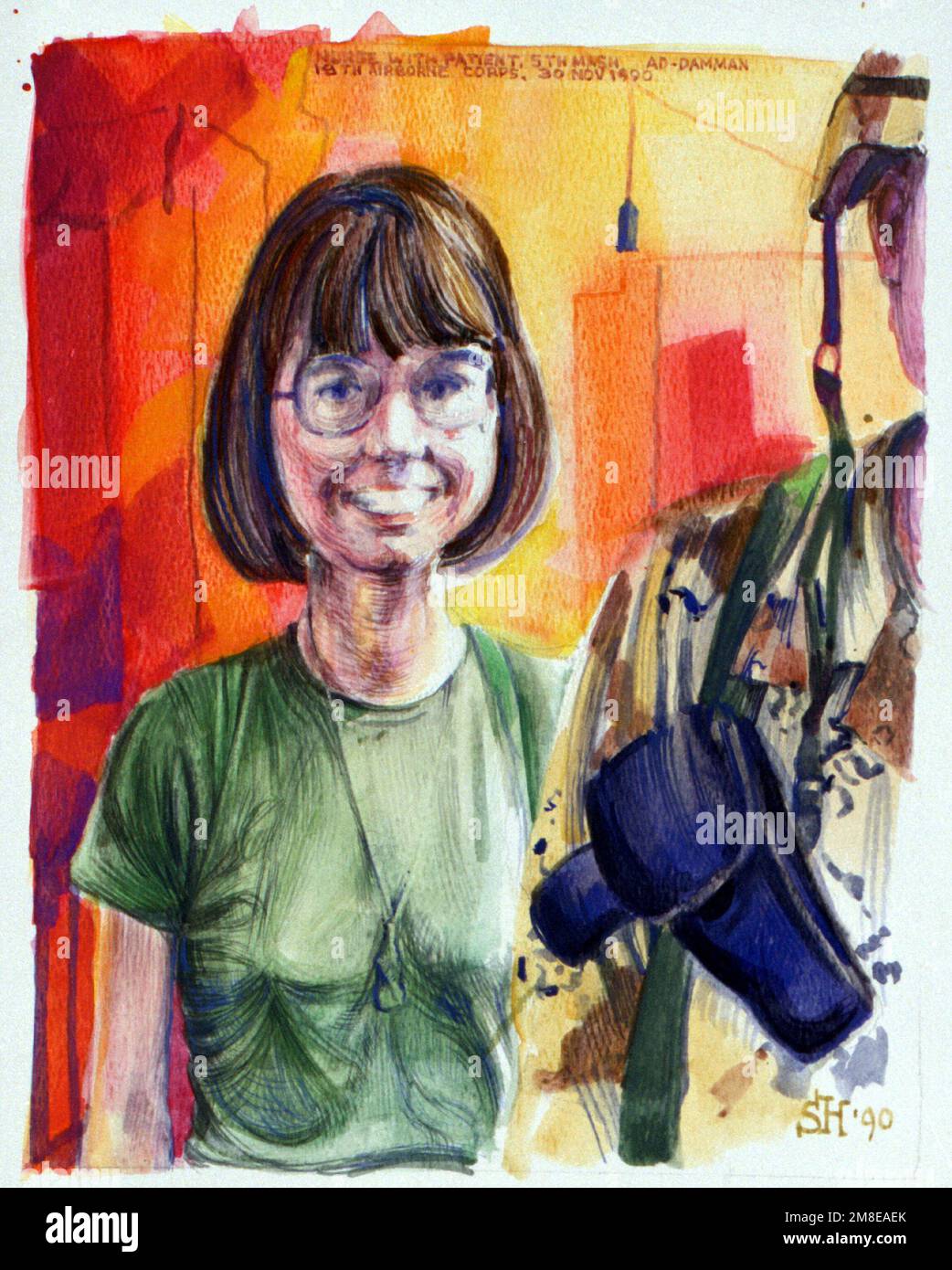 Illustrazione: 'Infermiera a 5th MASH Field Hospital'artista: Sieger HartgersCatalog numero: 2.66.91. Paese: Sconosciuto Foto Stock