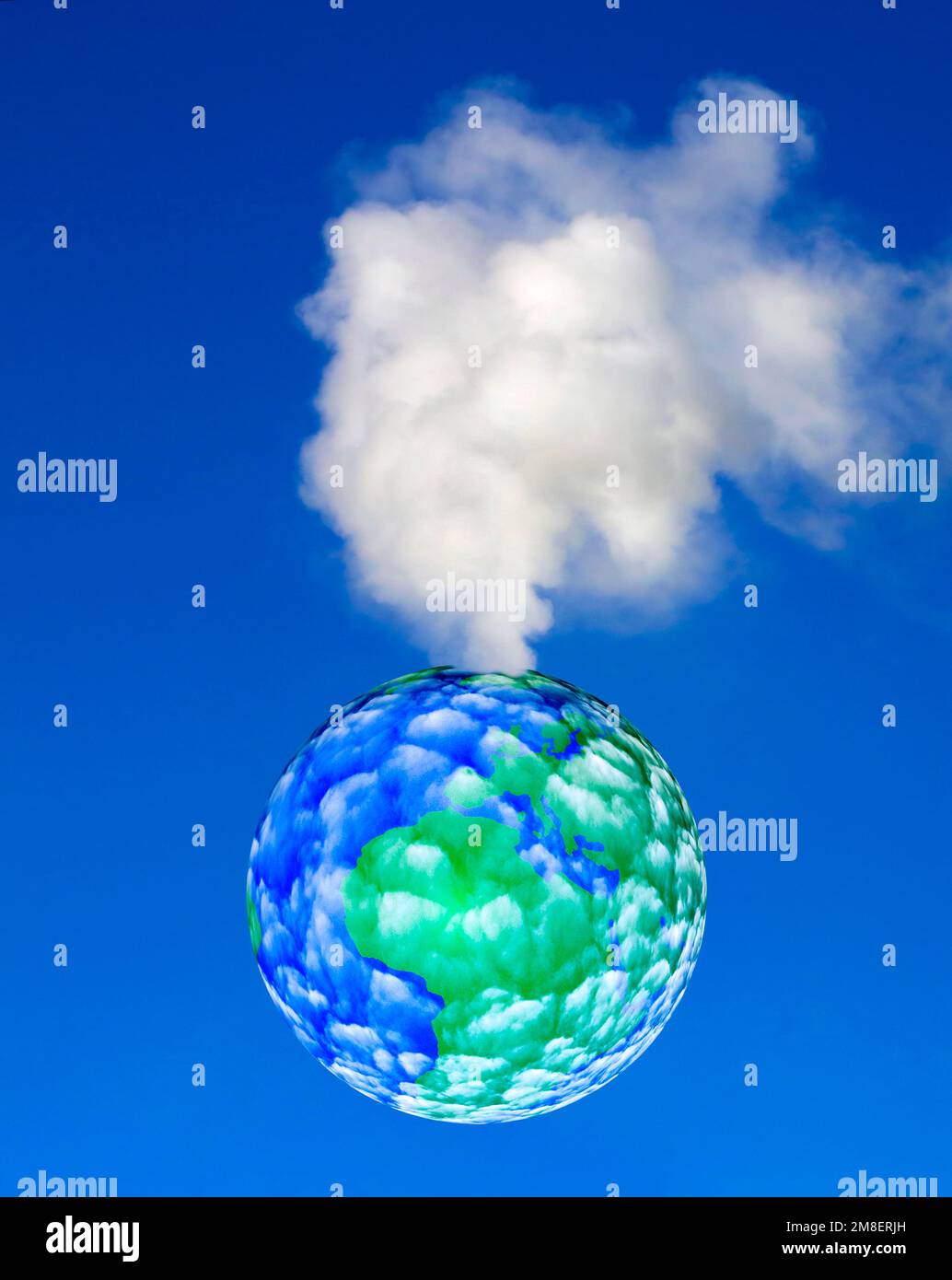 Fumo di sfiato della terra, illustrazione concettuale Foto Stock