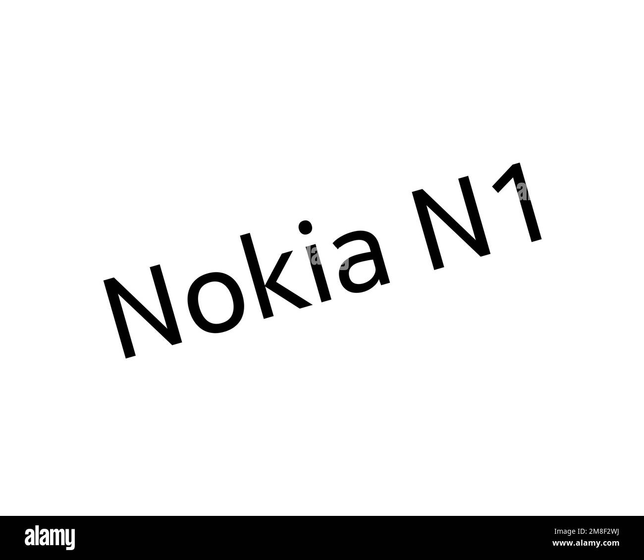 Nokia N1, logo ruotato, sfondo bianco Foto Stock