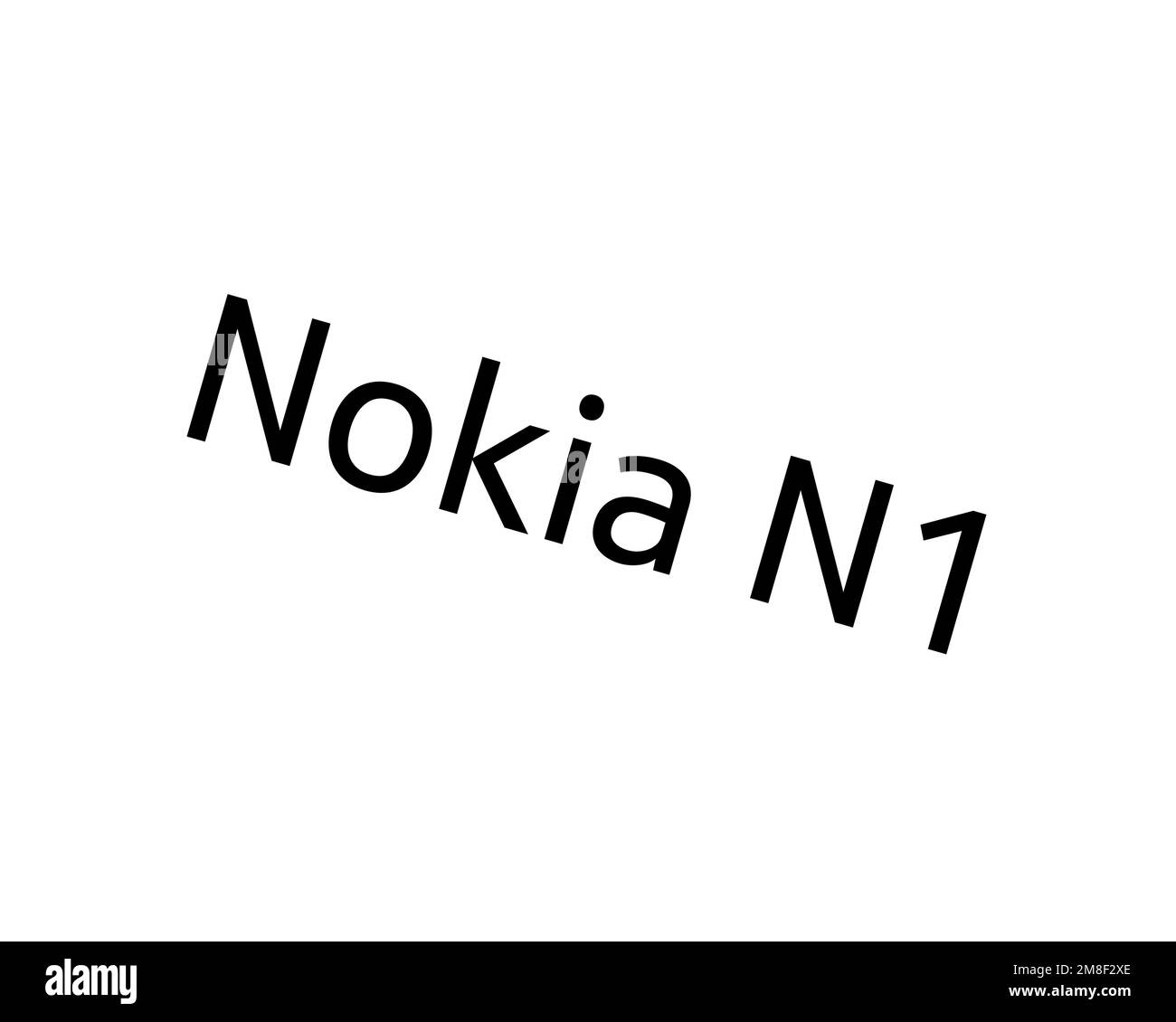 Nokia N1, logo ruotato, sfondo bianco B Foto Stock
