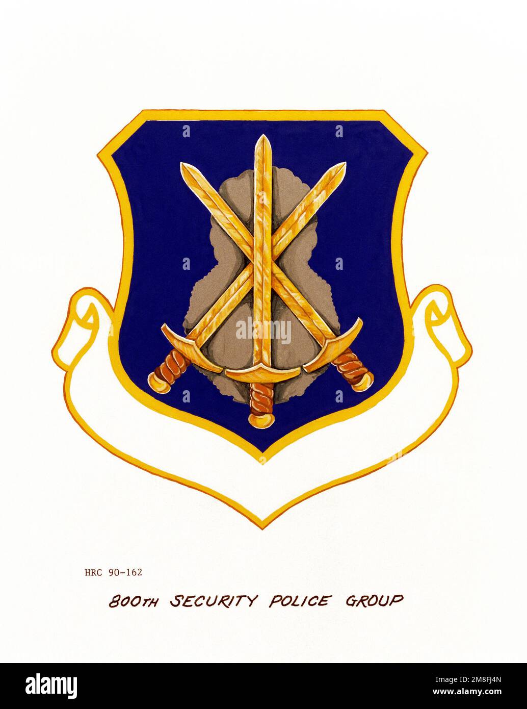 Insegne approvate per: 800th Security Police Group. Paese: Sconosciuto Foto Stock
