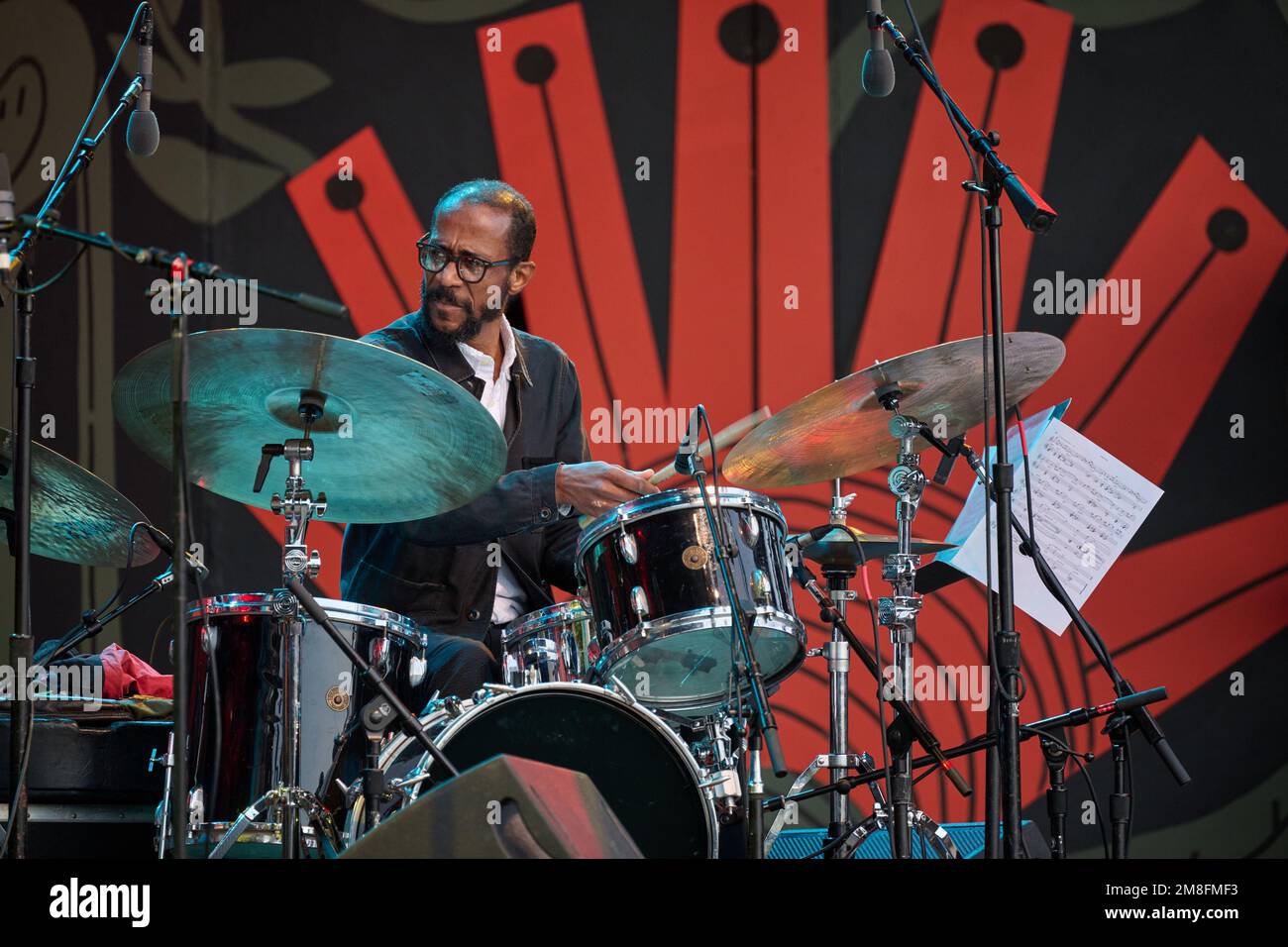 Brian Blade al Monterey Jazz Festival 65th Foto Stock