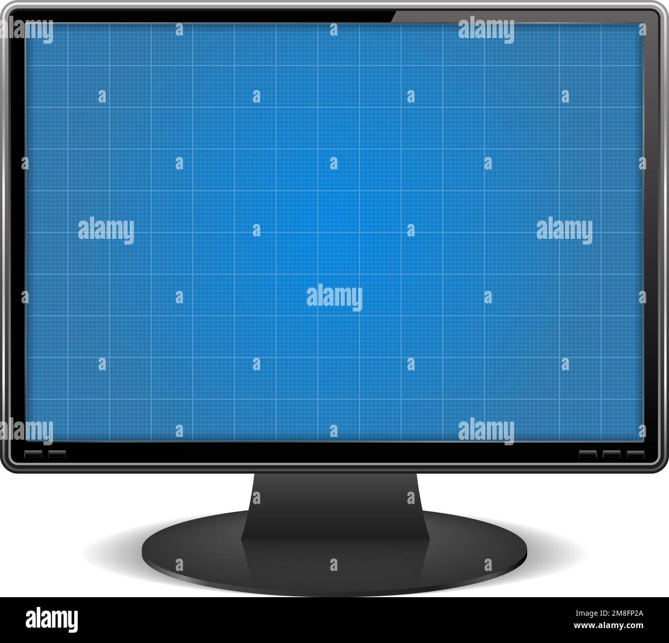 Carta grafica sullo schermo del monitor del computer, illustrazione del vettore eps10 Illustrazione Vettoriale