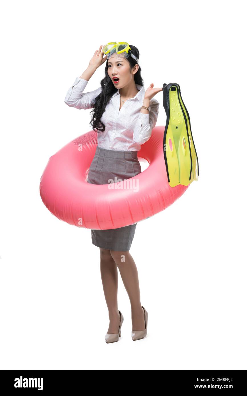 Una giovane donna di affari Foto Stock