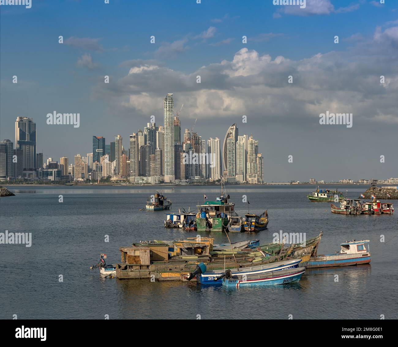 Vista del profilo del grattacielo di Panama City Foto Stock