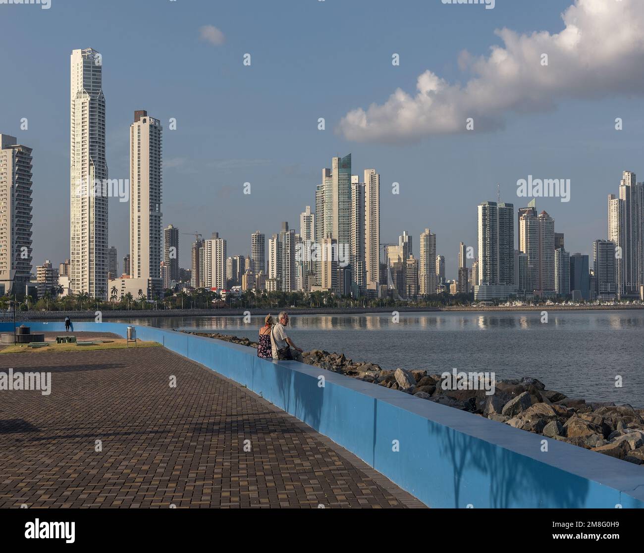 Vista del profilo del grattacielo di Panama City Foto Stock