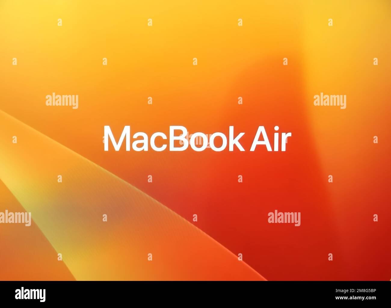 Display di un MacBook Air Foto Stock