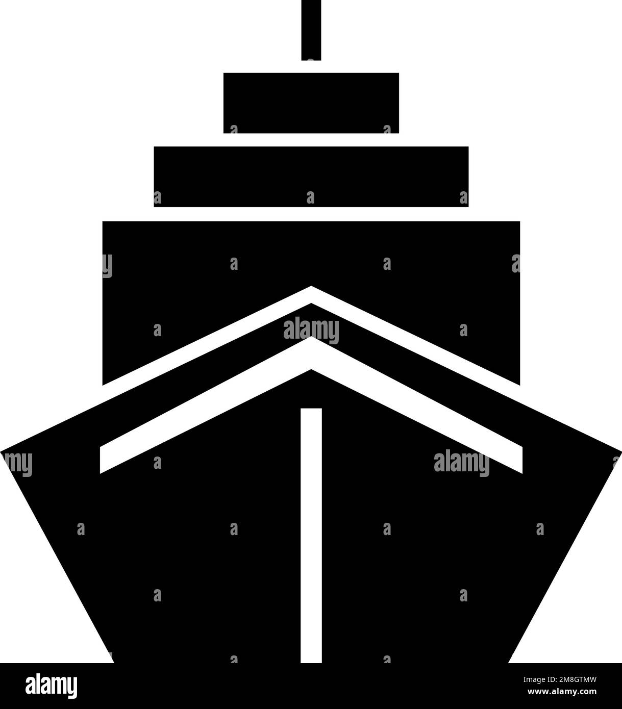 Icona di spedizione. Nave da carico. Vettore modificabile. Illustrazione Vettoriale