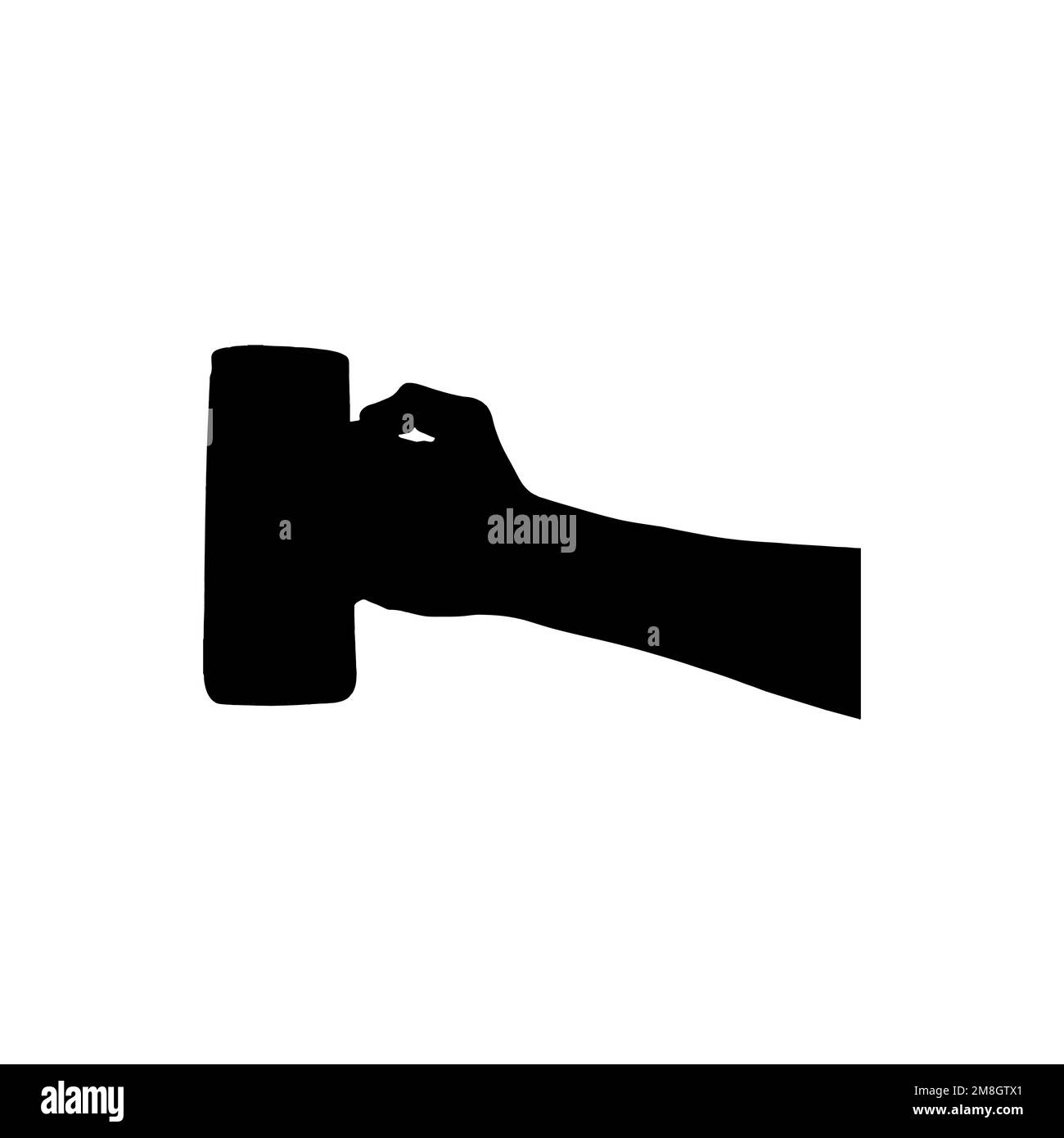 Birra a mano icona. Semplice stile birra bar grande vendita poster simbolo sfondo. Elemento di design del logo del marchio della birra. Stampa di magliette da birra. Vettore per adesivo. Illustrazione Vettoriale