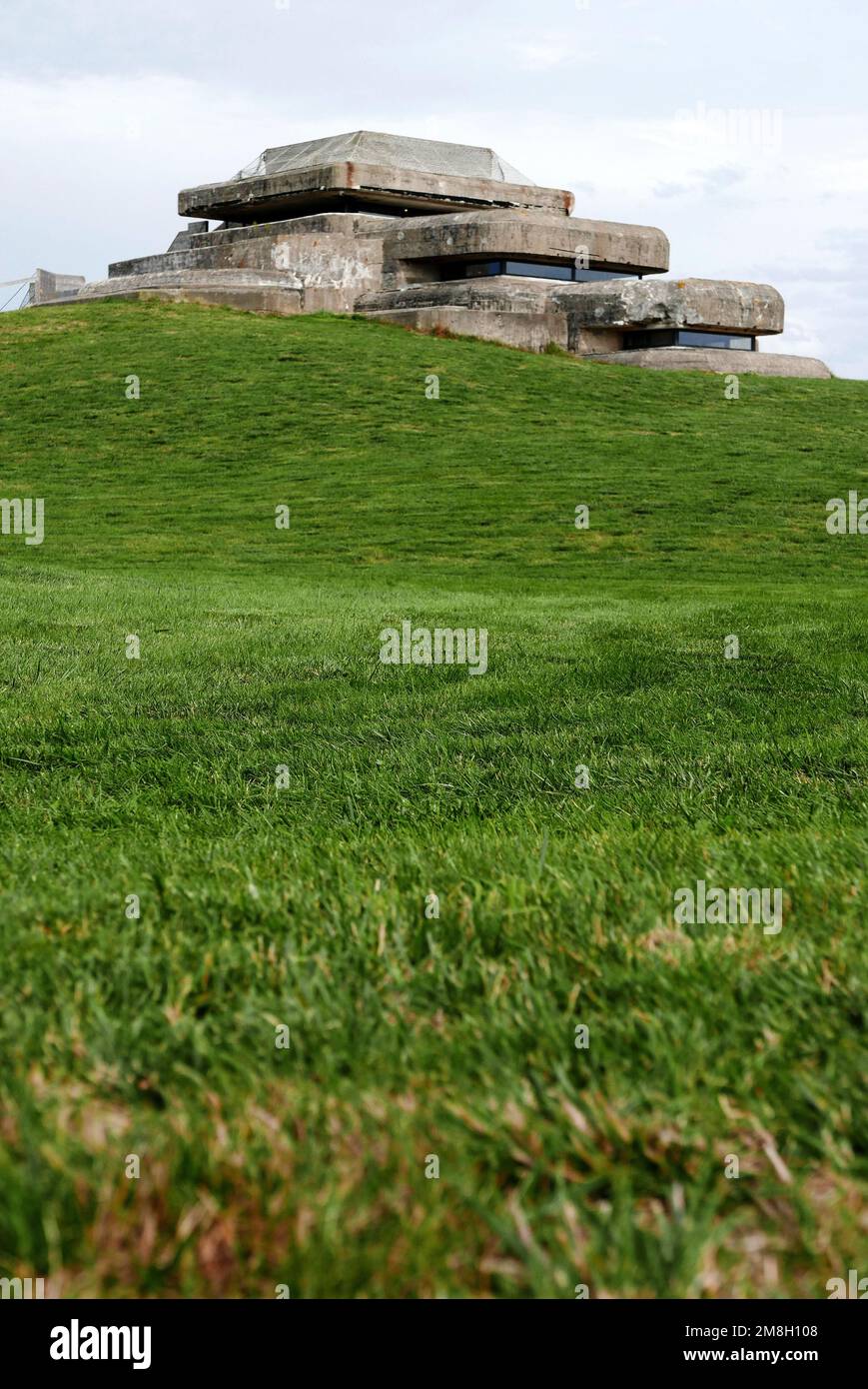 Graf Spee Battery command post, WW II, Pointe de Saint-Mathieu, Plougonvelin, Finistere, Bretagne, Francia, Europa Foto Stock