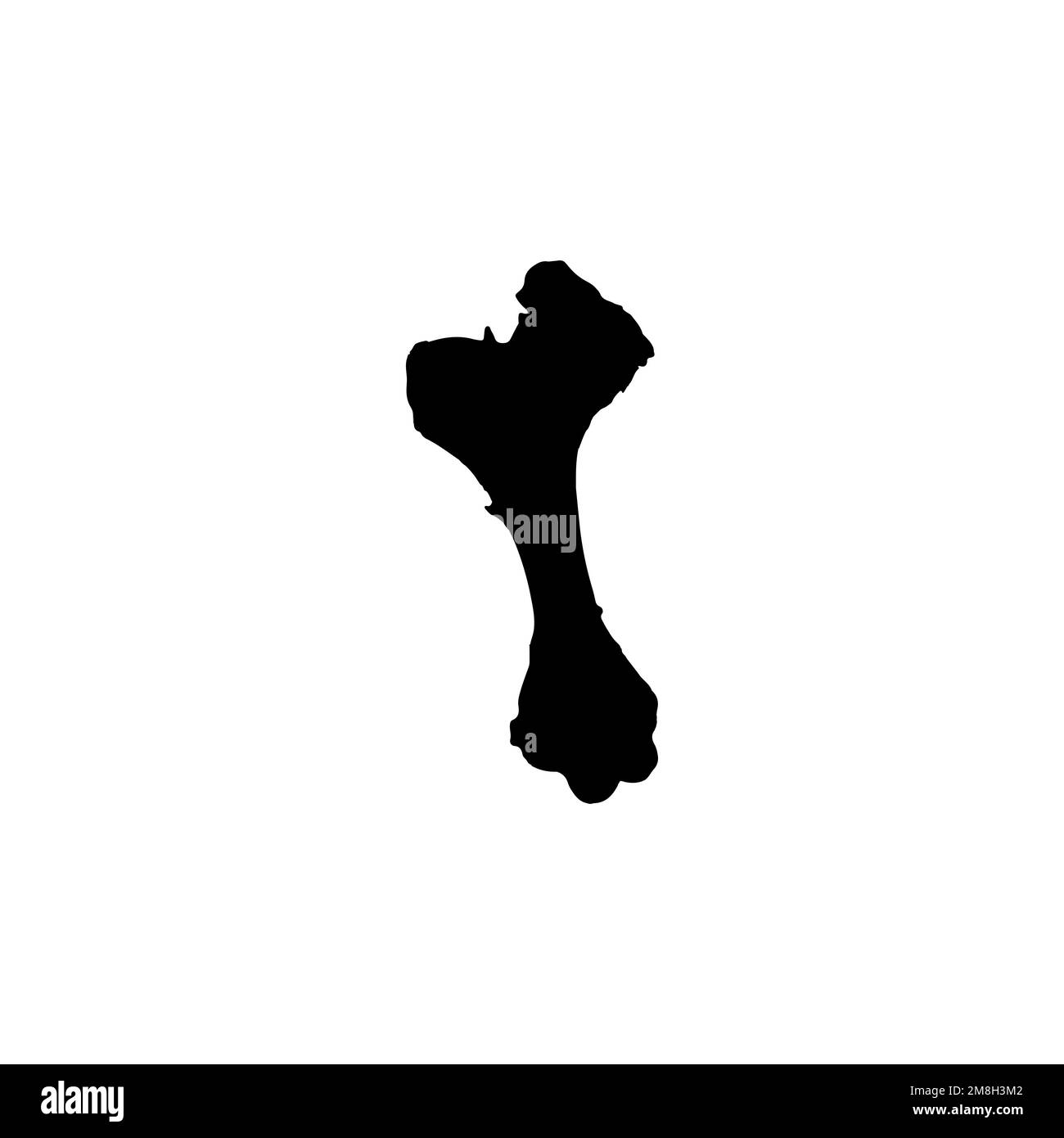 Icona osso. Semplice stile negozio di animali domestici grande vendita poster simbolo sfondo. Elemento di design del logo del negozio PET. Stampa di magliette ossee. Vettore per adesivo. Illustrazione Vettoriale