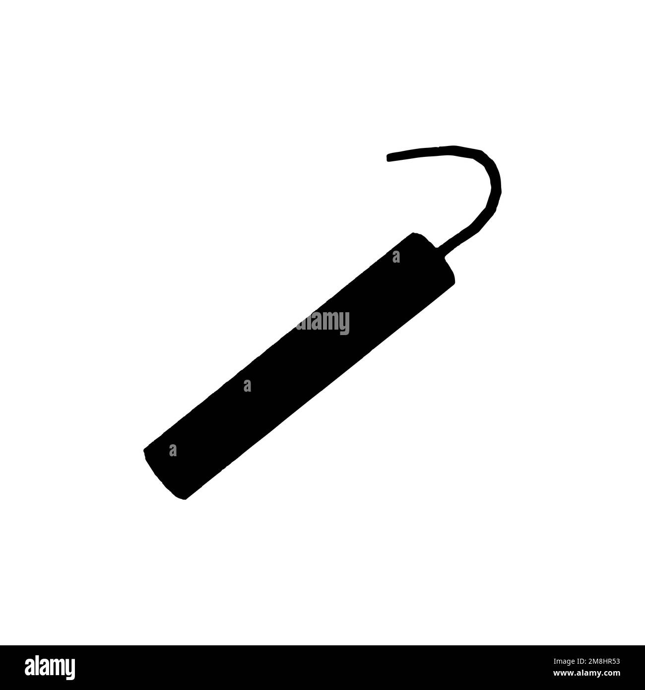 Icona dinamite. Stile semplice senza simbolo di sfondo di un poster di guerra. Segnale di pericolo. Elemento di design del logo del marchio dinamite. Stampa di magliette dinamite. Illustrazione Vettoriale