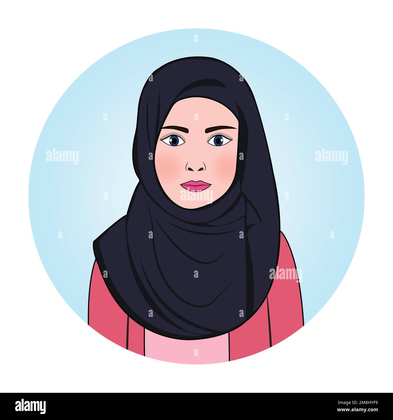Ragazza beautifull in vettore hijab Illustrazione Vettoriale