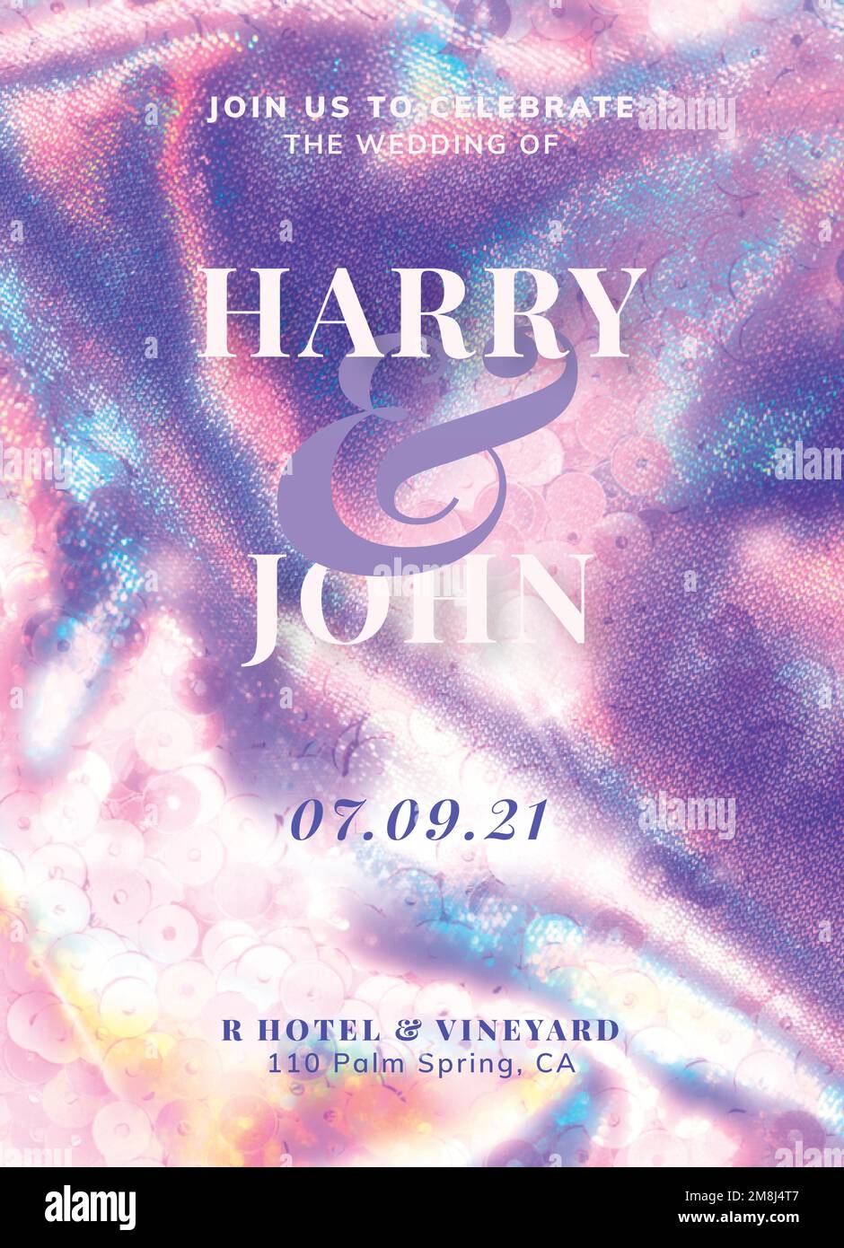 Omosessuali matrimonio rsvp card vettore Illustrazione Vettoriale