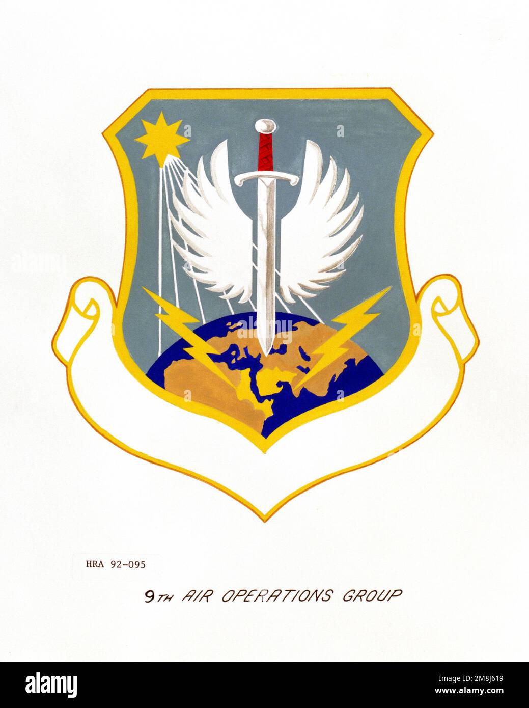 Insegne approvate del 9th Air Operations Group. Paese: Sconosciuto Foto Stock