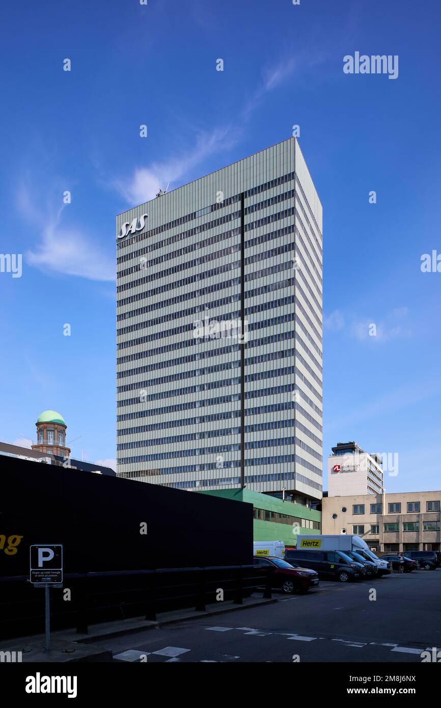 Radisson Collection Hotel, Royal Copenhagen (SAS Hotel), progettato da Arne Jacobsen (1960); Copenhagen, Danimarca Foto Stock