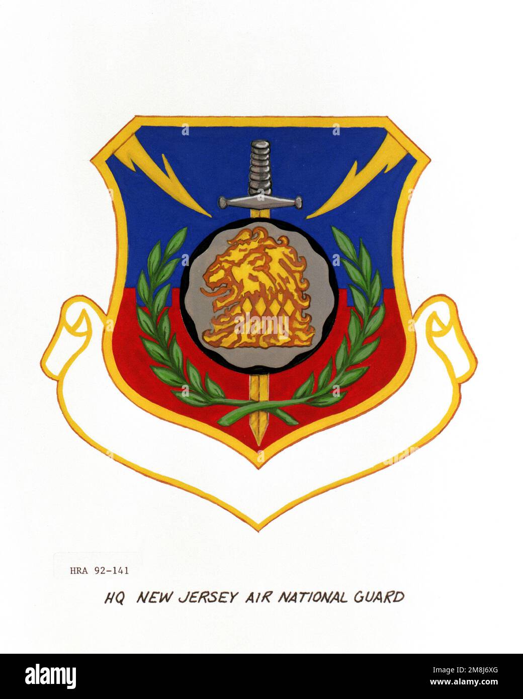 Approvata Insignia della Guardia Nazionale aerea del New Jersey. Paese: Sconosciuto Foto Stock