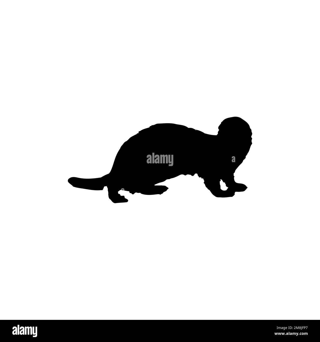 Icona Ferret. Semplice stile safari agenzia di viaggi grande vendita poster simbolo sfondo. Elemento di design del logo del marchio Ferret. Stampa di t-shirt Ferret. Illustrazione Vettoriale