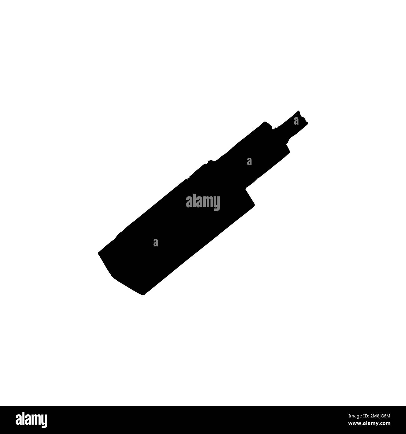Icona sigaretta elettronica. Simbolo di sfondo del poster di arresto stile semplice. Elemento di design del logo del marchio di sigarette elettronico. Sigaretta elettronica Illustrazione Vettoriale