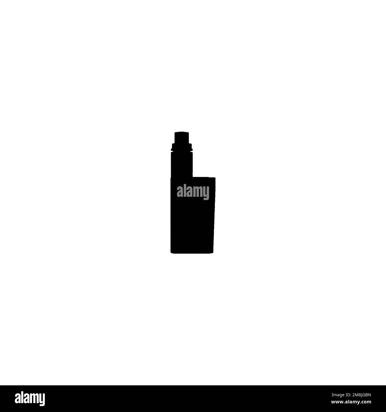 Icona sigaretta elettronica. Simbolo di sfondo del poster di arresto stile semplice. Elemento di design del logo del marchio di sigarette elettronico. T-sh elettronico per sigarette Illustrazione Vettoriale