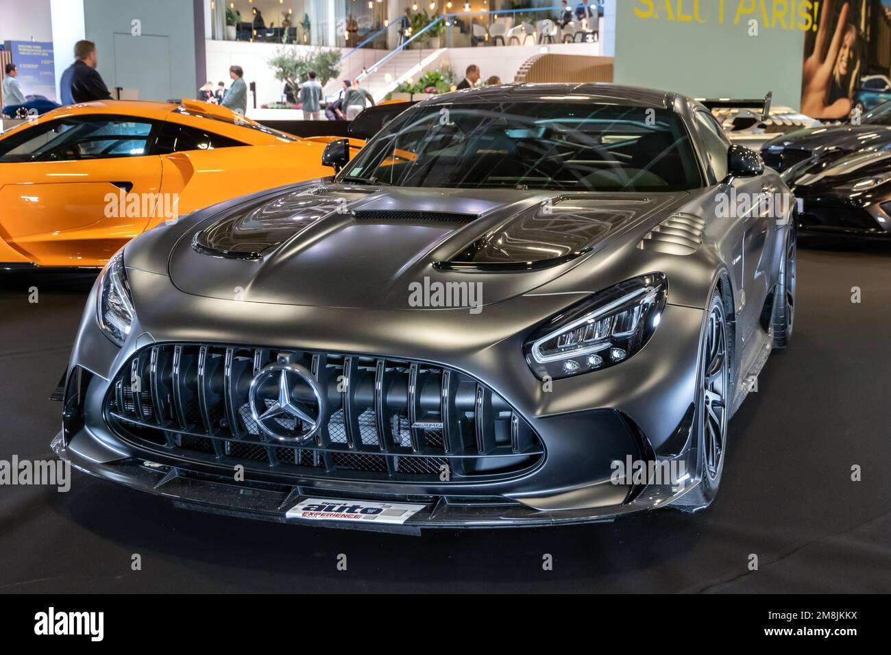 Auto sportiva Mercedes-AMG GT presentata al Mondial de l'Automobile di Parigi. Parigi, Francia - 17 ottobre 2022. Foto Stock