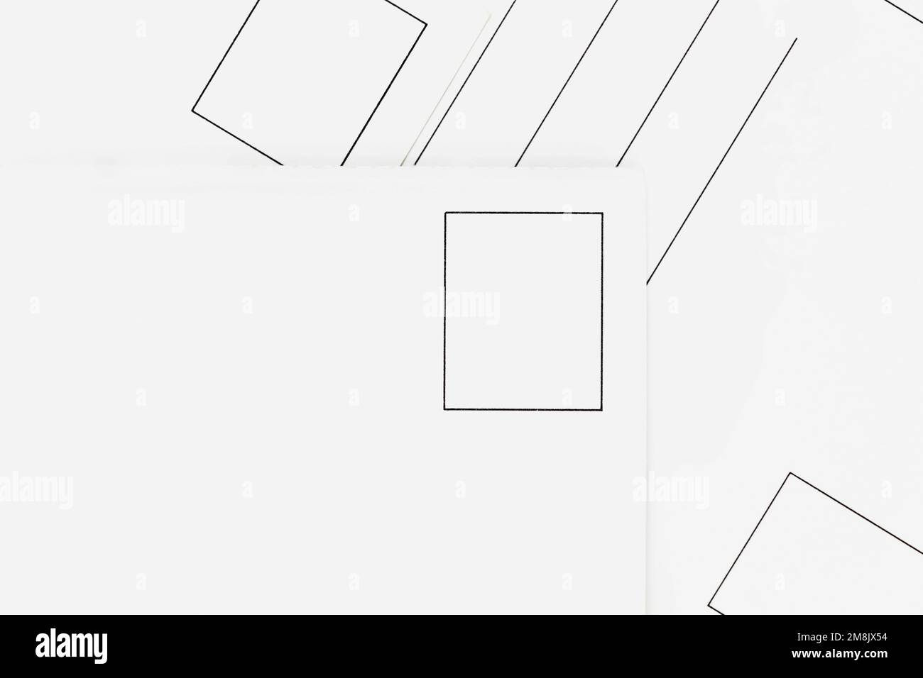 Cartoline vuote studio shot, occupazione creativa Foto Stock