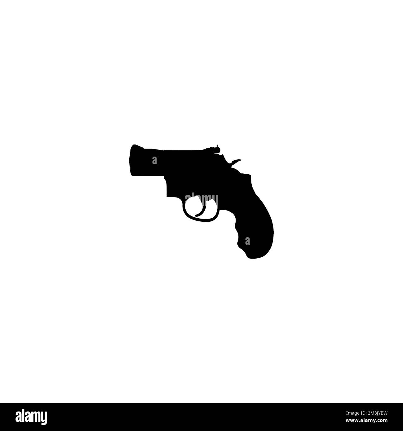 Icona pistola. Semplice stile pistola negozio grande vendita poster simbolo sfondo. Elemento di design del logo del marchio della pistola. Stampa t-shirt con pistola. vettore per adesivo Illustrazione Vettoriale