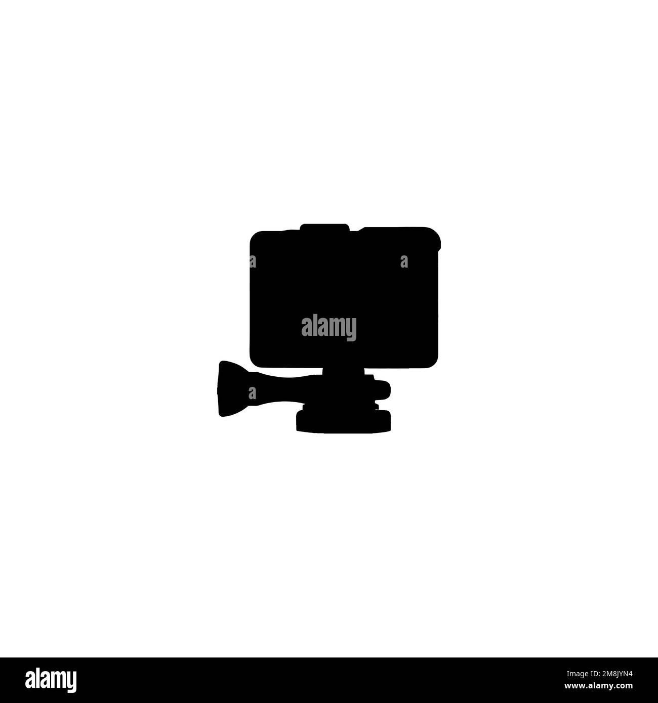 Icona webcam. Simbolo di sfondo di un poster dal vivo di stile semplice. Elemento di design del logo del marchio della webcam. Stampa di magliette con webcam. vettore per adesivo. Illustrazione Vettoriale