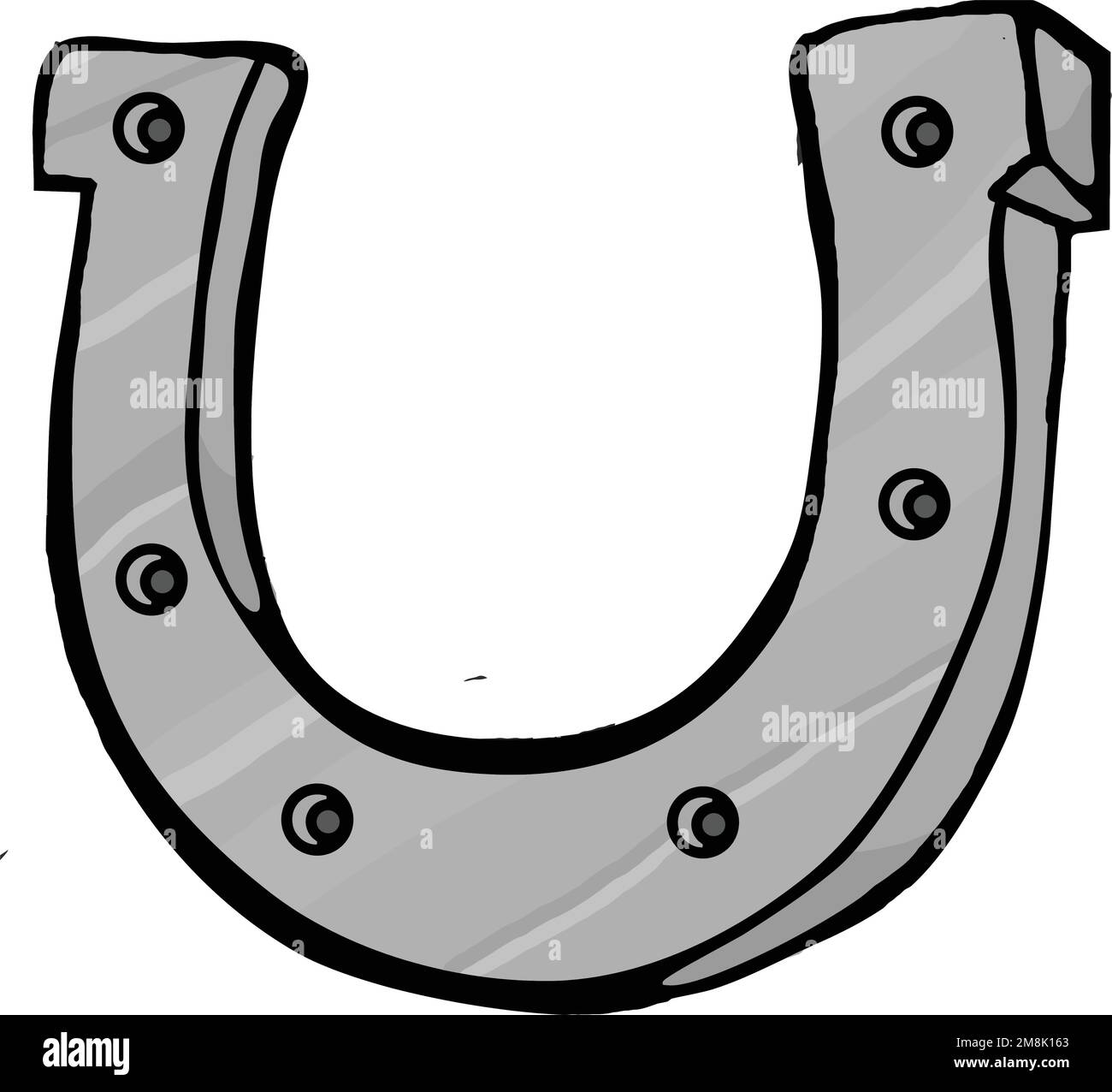 cartone animato argento cavallo sho Illustrazione Vettoriale