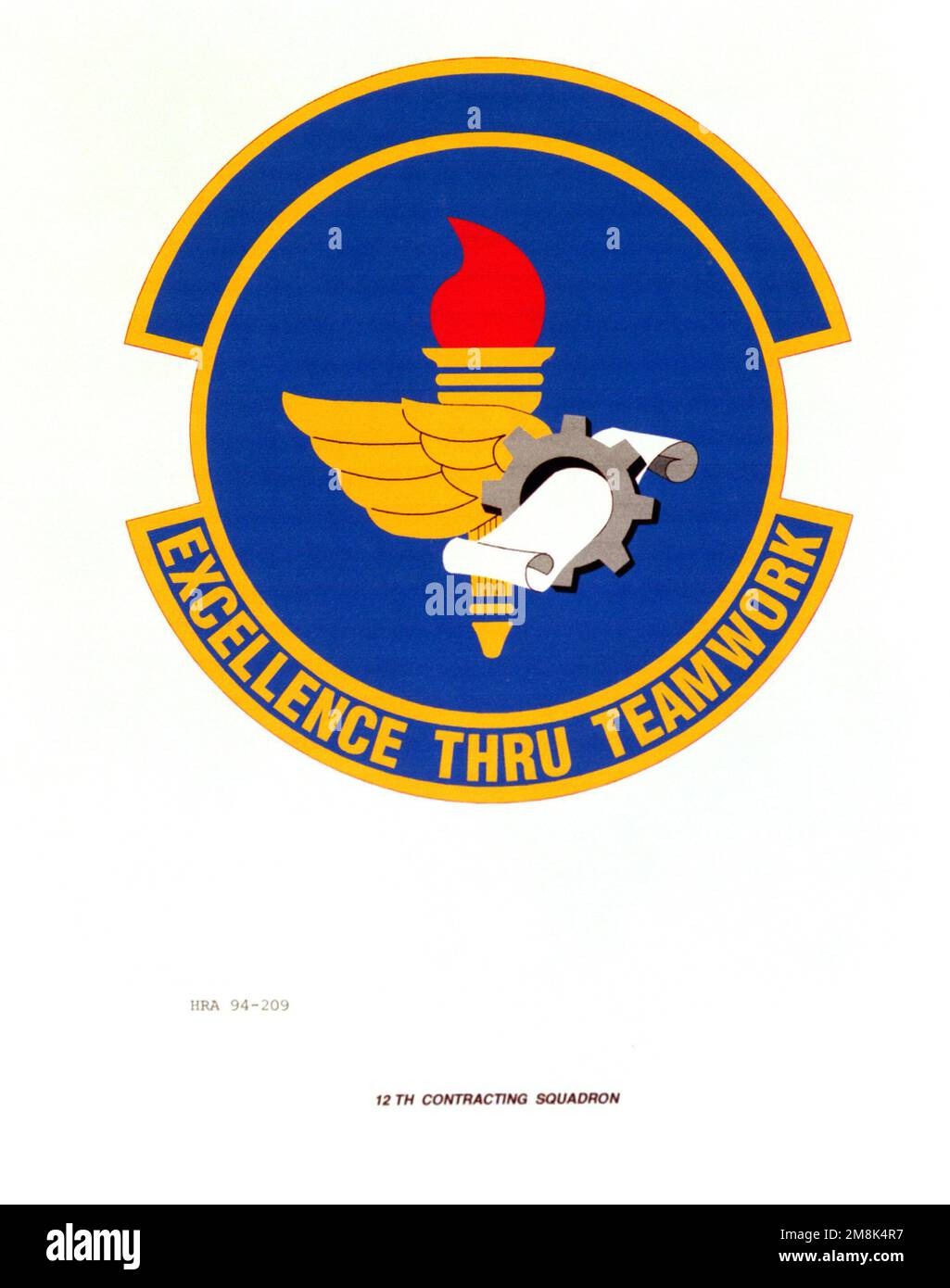 Approvata Insignia dello Squadrone Contraente 12th. Paese: Sconosciuto Foto Stock