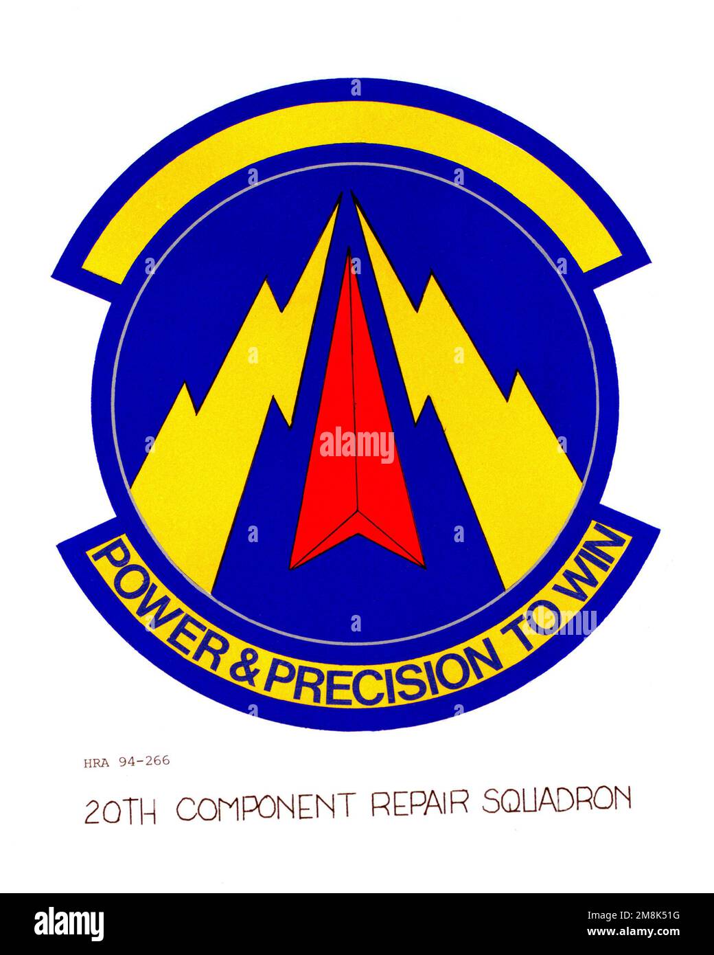 Informazioni approvate sullo Squadrone per la riparazione dei componenti 20th. Paese: Sconosciuto Foto Stock