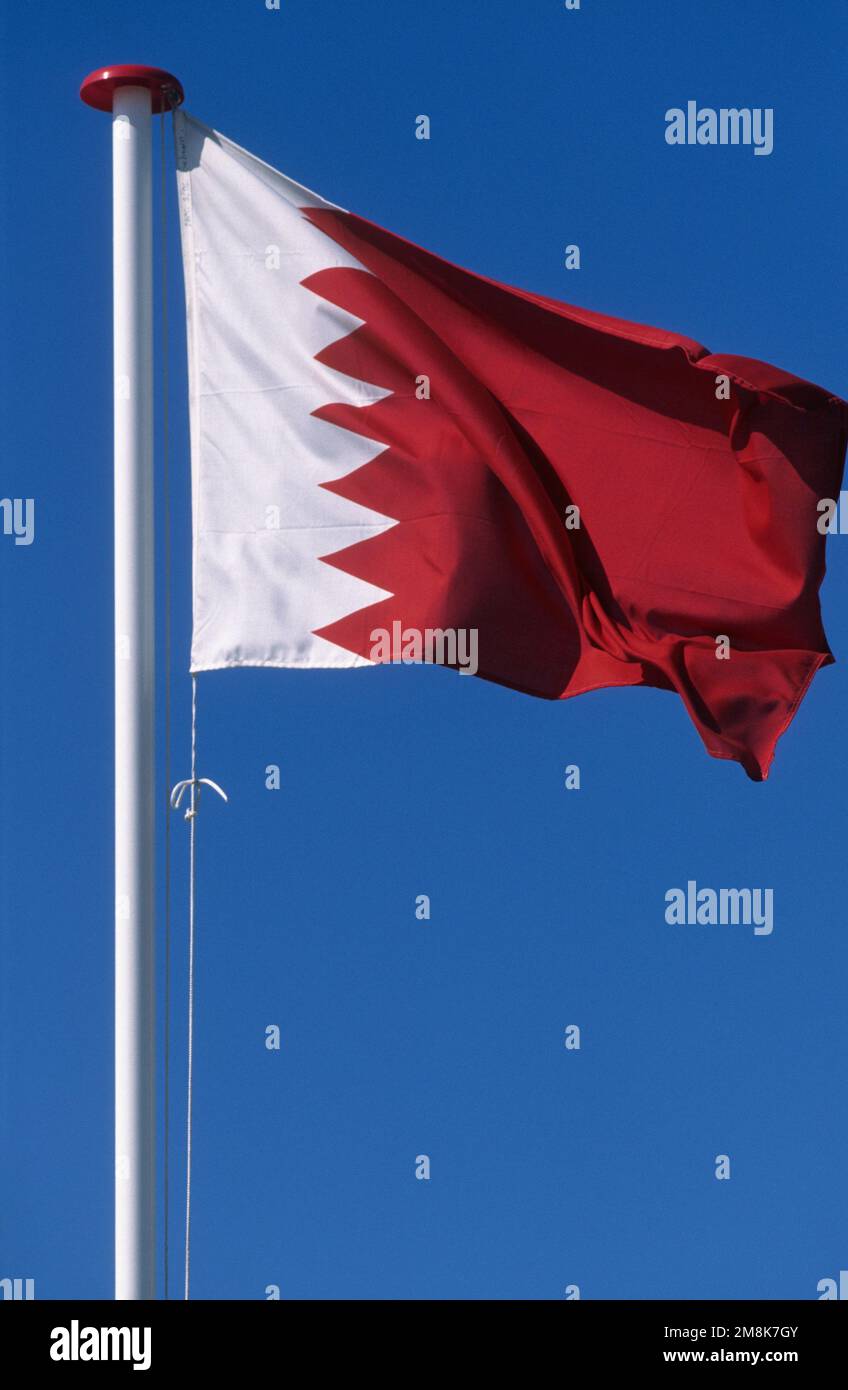 Bandiera Nazionale del Bahrain. Foto Stock