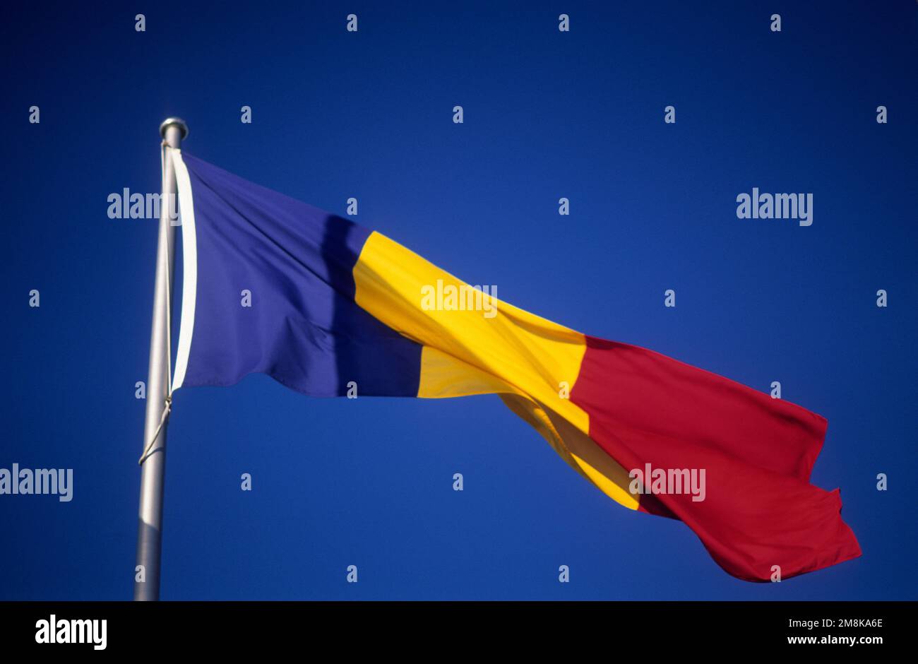 Bandiera nazionale/colori della Romania. Foto Stock