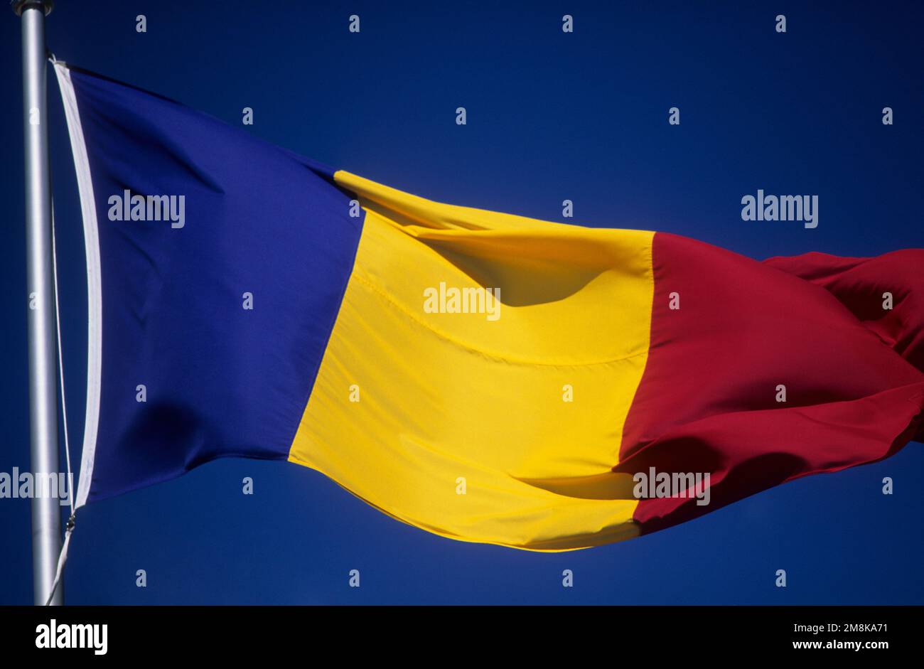 Bandiera nazionale/colori della Romania. Foto Stock