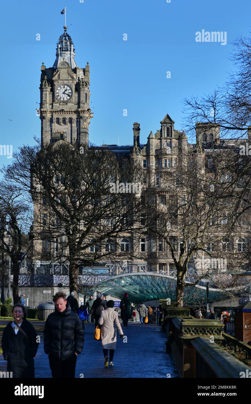Edimburgo Scozia, Regno Unito 14 gennaio 2023. Balmoral Hotel. credito sst/alamy notizie dal vivo Foto Stock