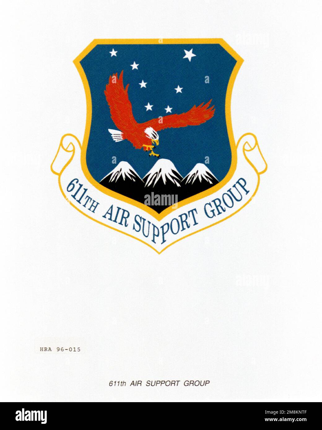 Insegne approvate per il gruppo di supporto aereo 611th - Data esatta dell'acquisizione sconosciuta. Base: Maxwell Air Force base Stato: Alabama (al) Paese: Stati Uniti d'America (USA) Foto Stock