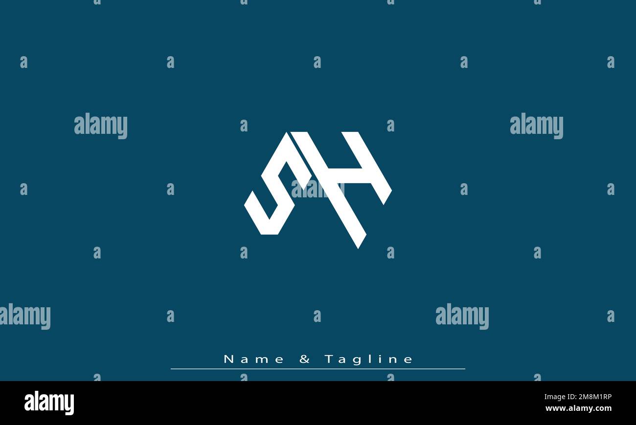 Lettere alfabetiche iniziali logo monogramma SH , HS Illustrazione Vettoriale