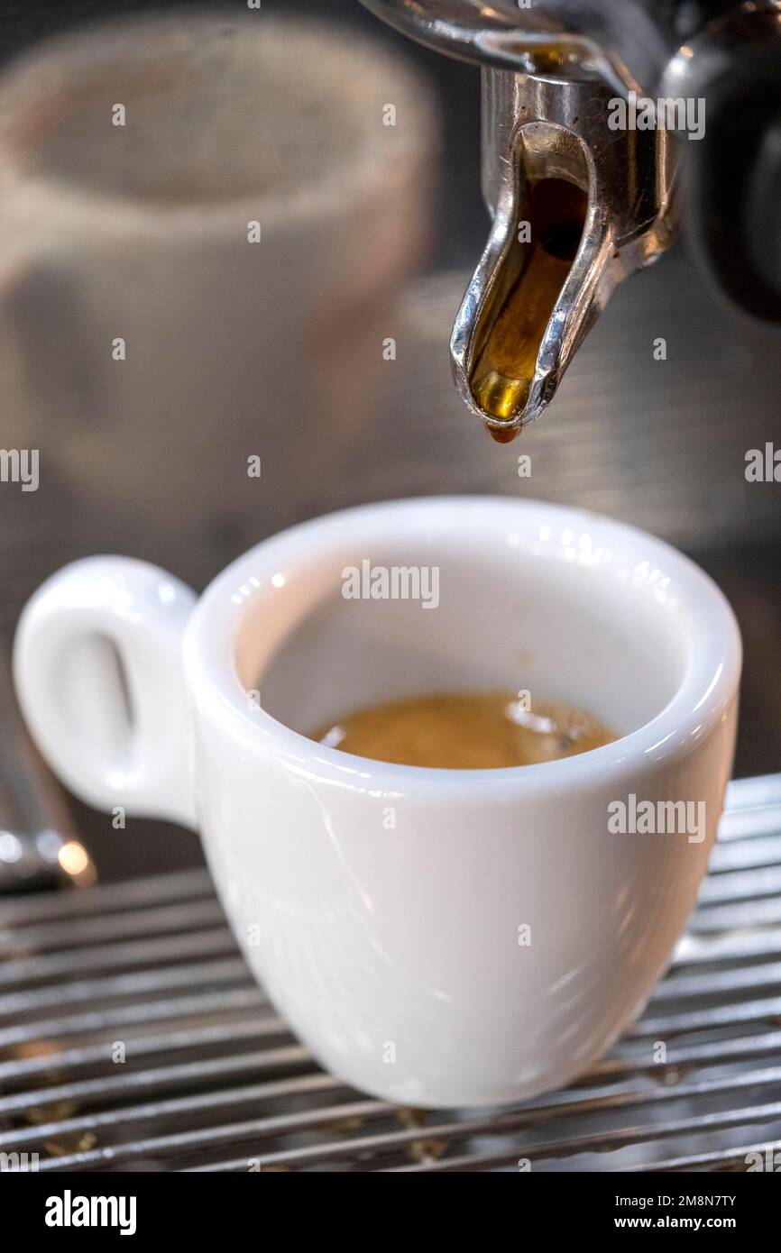 Espresso, caffè, barista, caffè, bar, Italian Bar, Italia Foto Stock