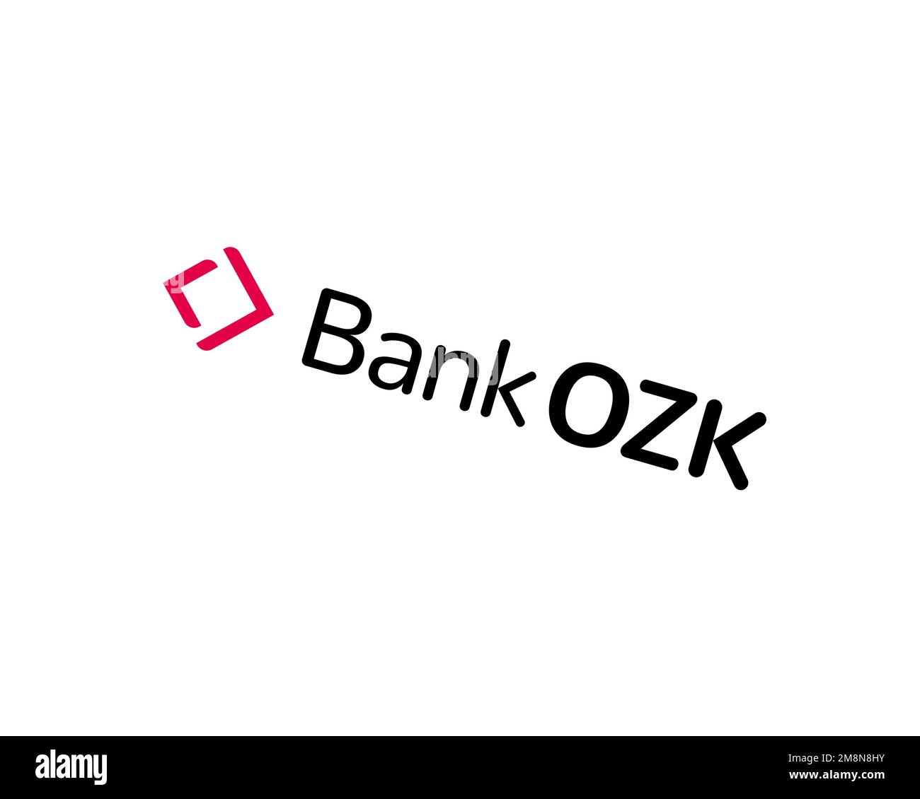 Bank OZK, logo ruotato, sfondo bianco B Foto Stock