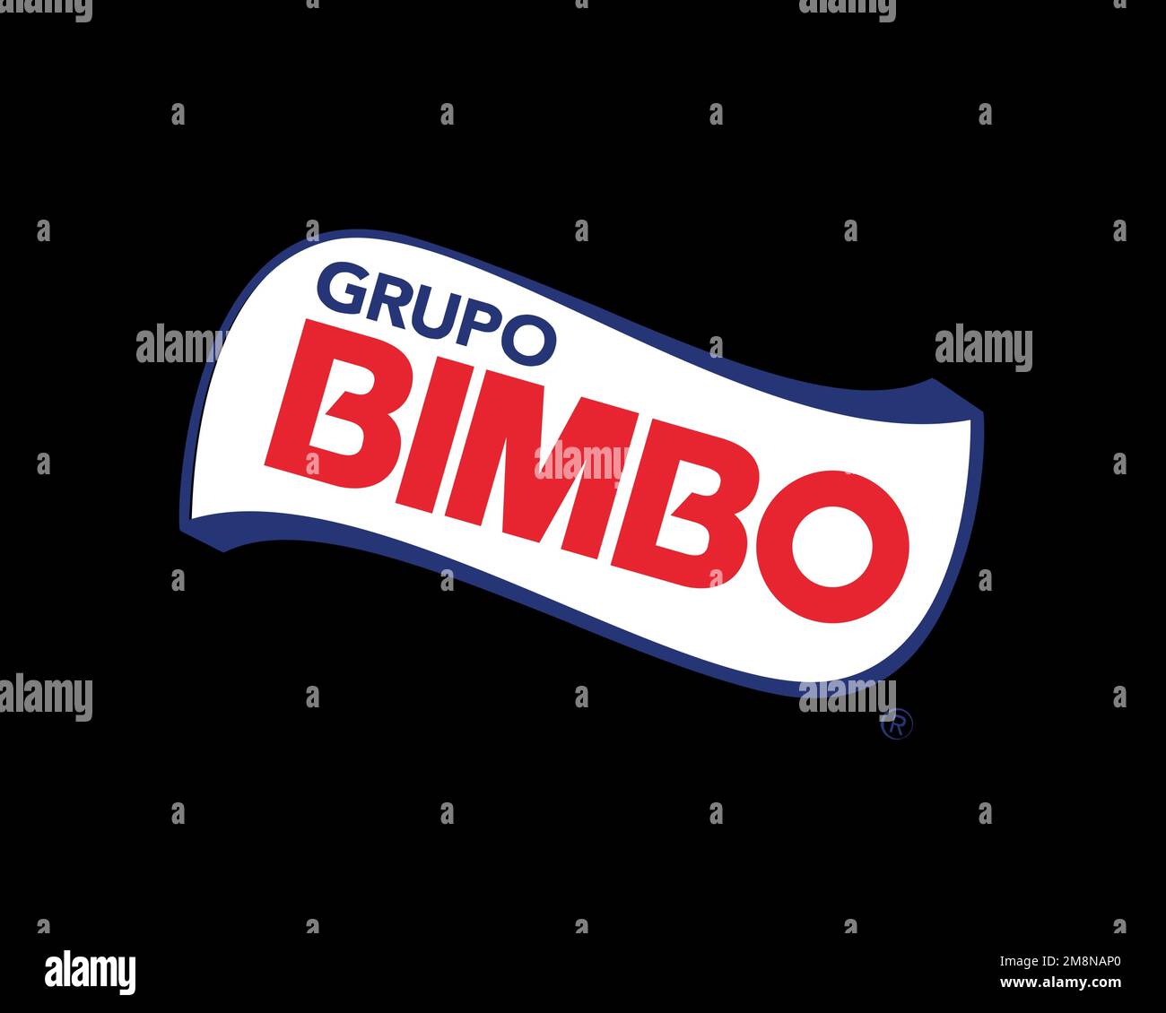 Grupo Bimbo, logo ruotato, sfondo nero B Foto stock - Alamy