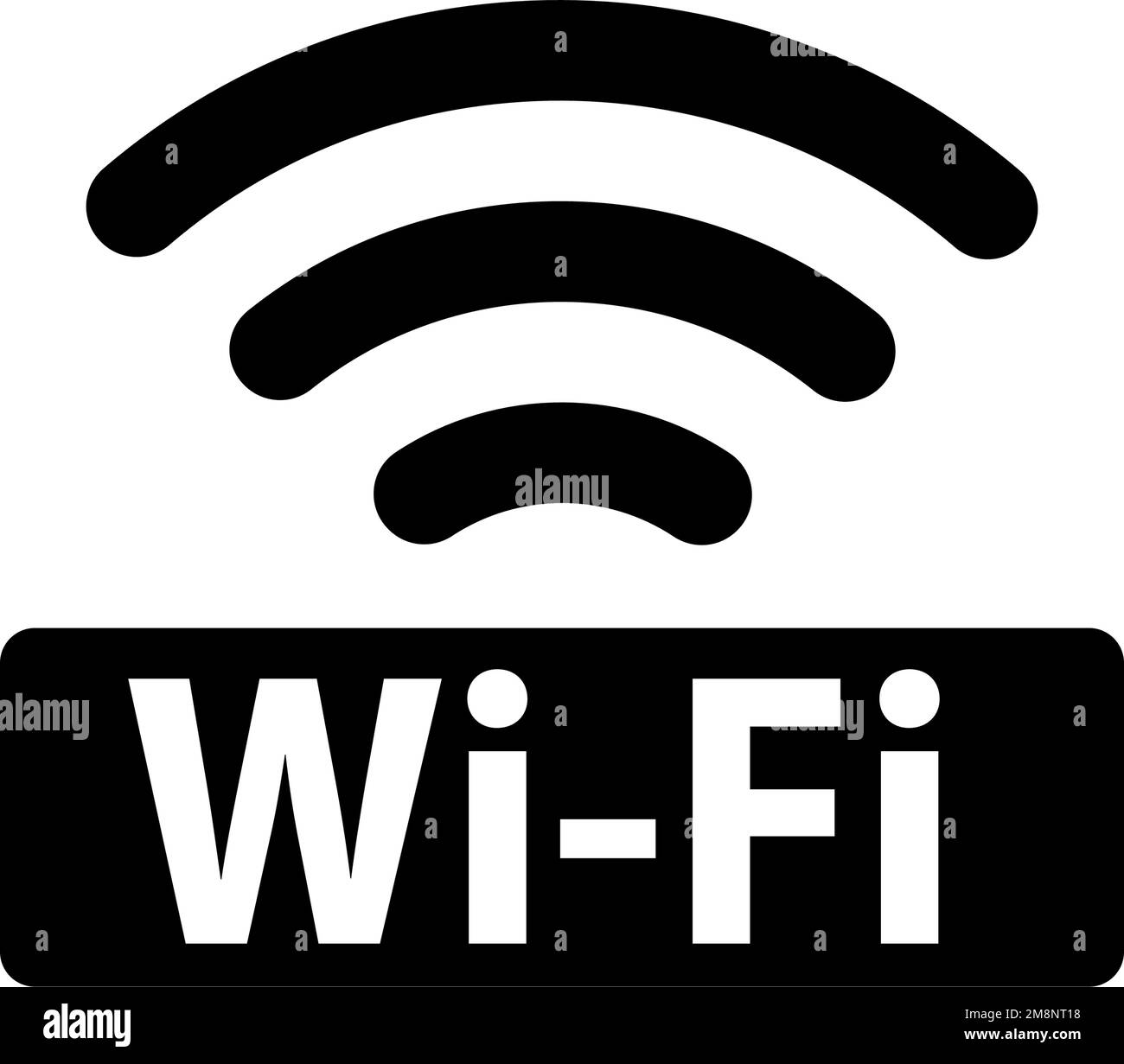 Icona del logo per il segnale Wi-Fi. Vettore modificabile. Illustrazione Vettoriale