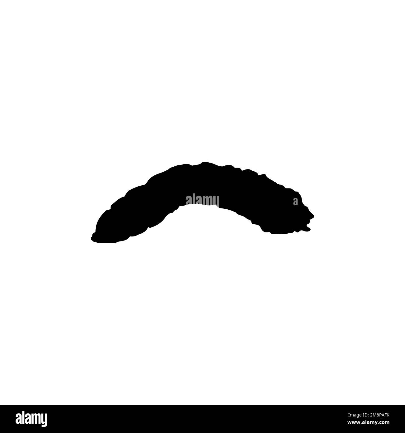 Icona del magnot. Semplice stile vestire di seta grande vendita poster simbolo di sfondo. Elemento di design del logo del marchio Maggot. Stampa di magliette maggot. vettore per adesivo Illustrazione Vettoriale