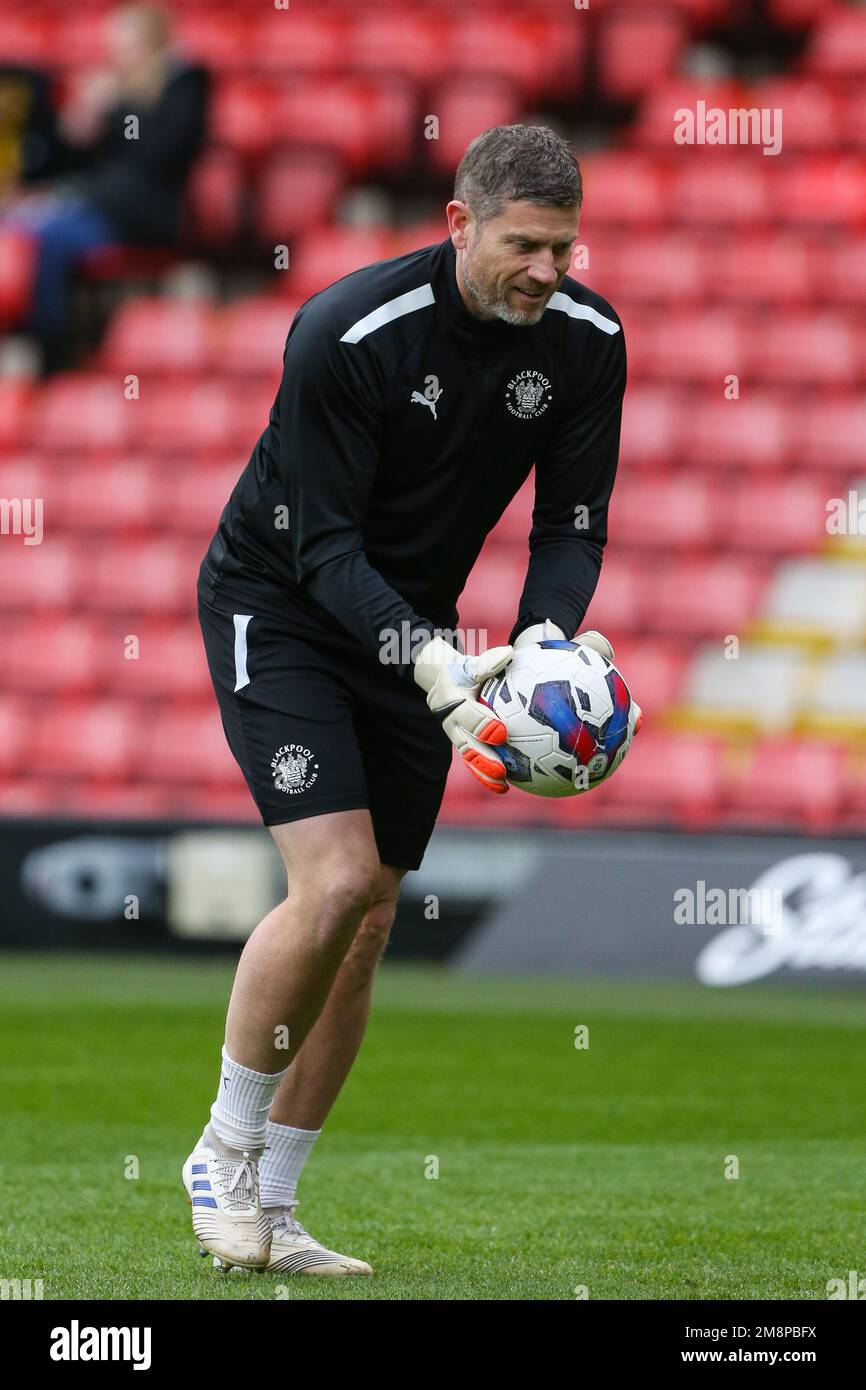 Steve Banks Blackpool portiere allenatore durante la partita Sky Bet Championship Watford vs Blackpool a Vicarage Road, Watford, Regno Unito, 14th gennaio 2023 (Foto di Arron Gent/News Images) Foto Stock