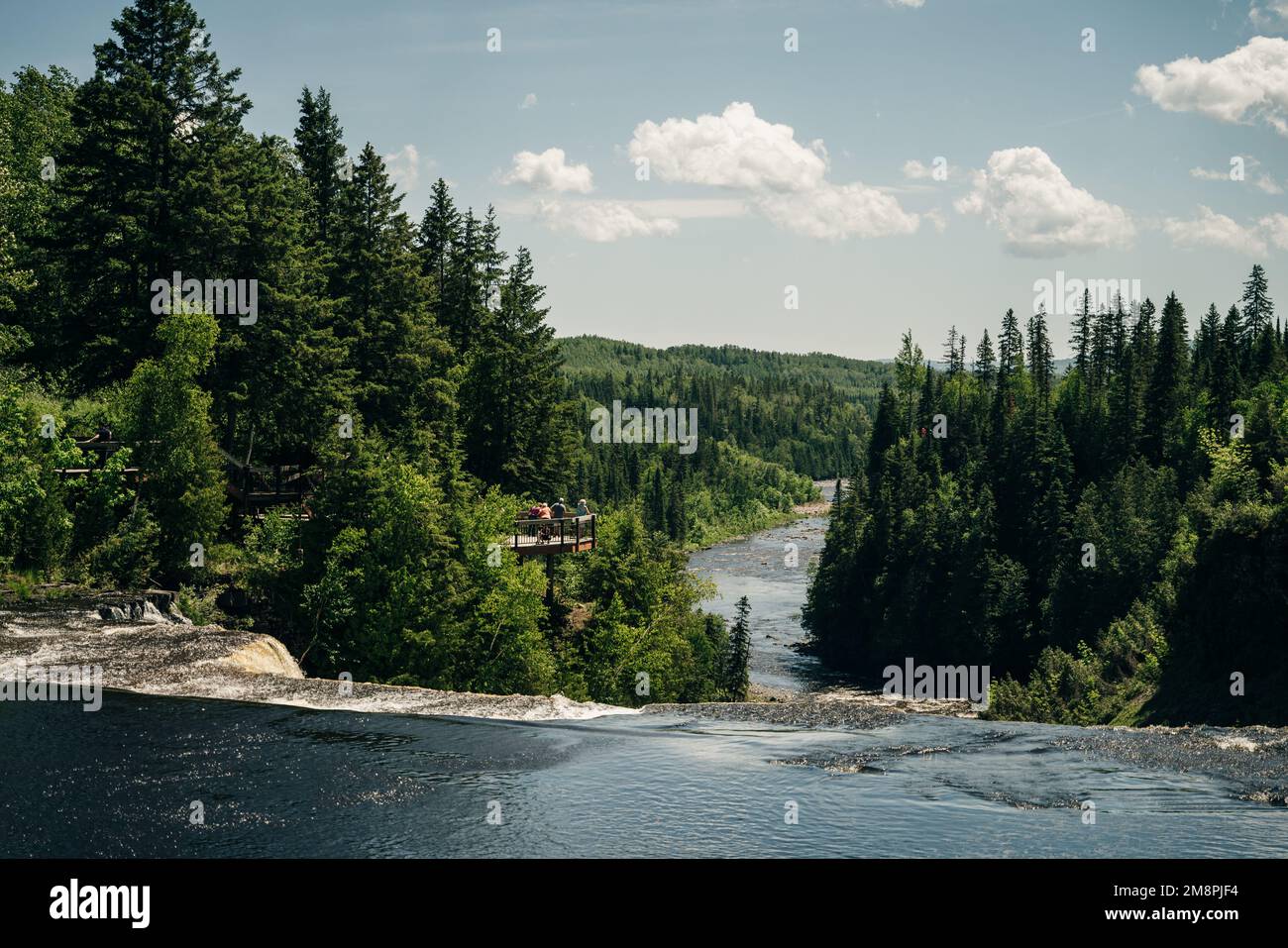 Cascate di Kakabeka a Thunder Bay, Ontario settentrionale, Canada. Foto di alta qualità Foto Stock