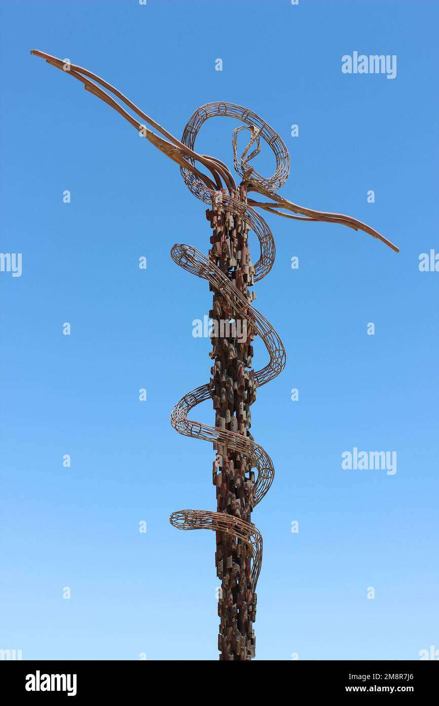 Brazen Serpent Monument, Monte Nebo, Giordania Foto Stock