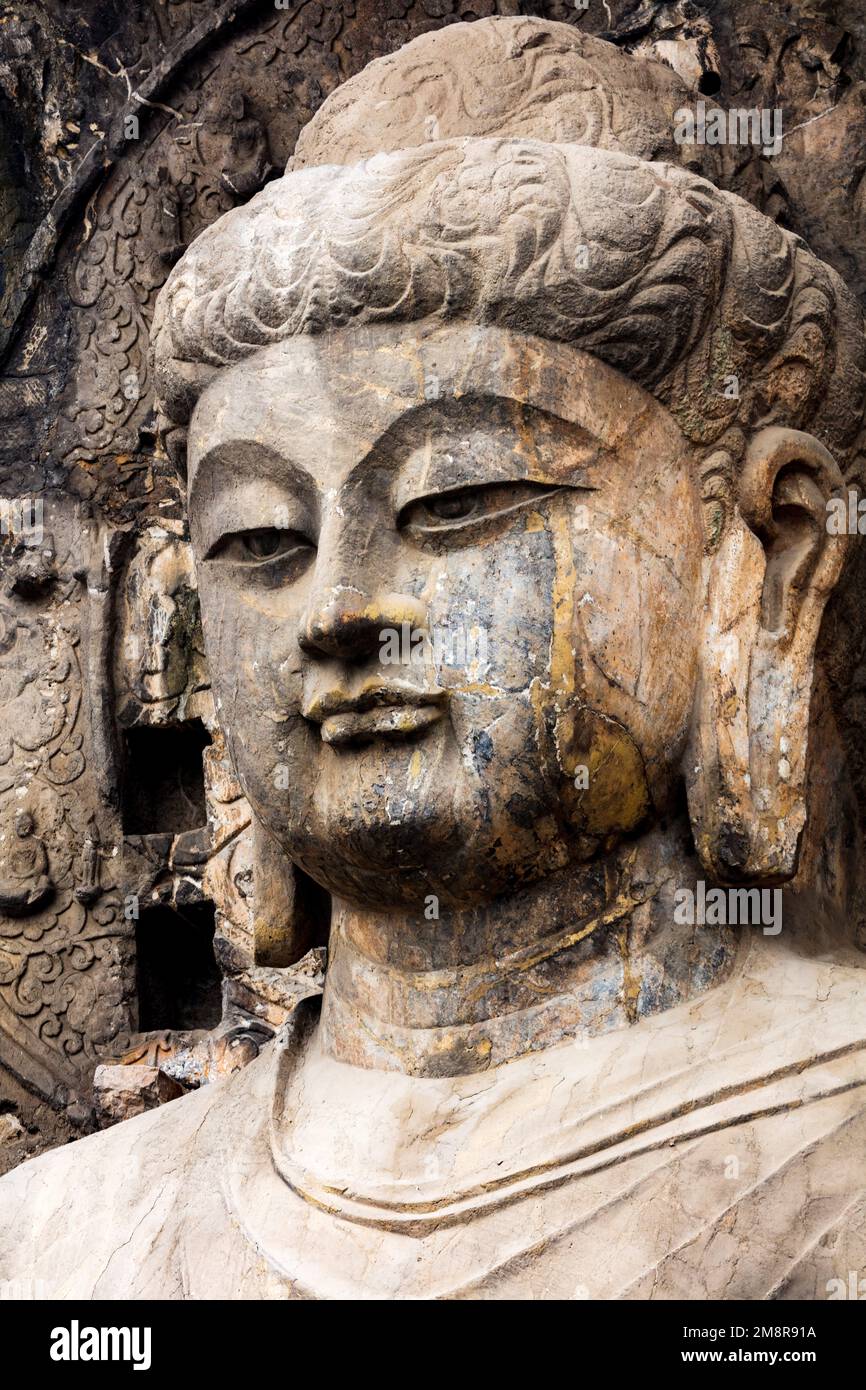 Grotte di Henan luoyang longmen Foto Stock