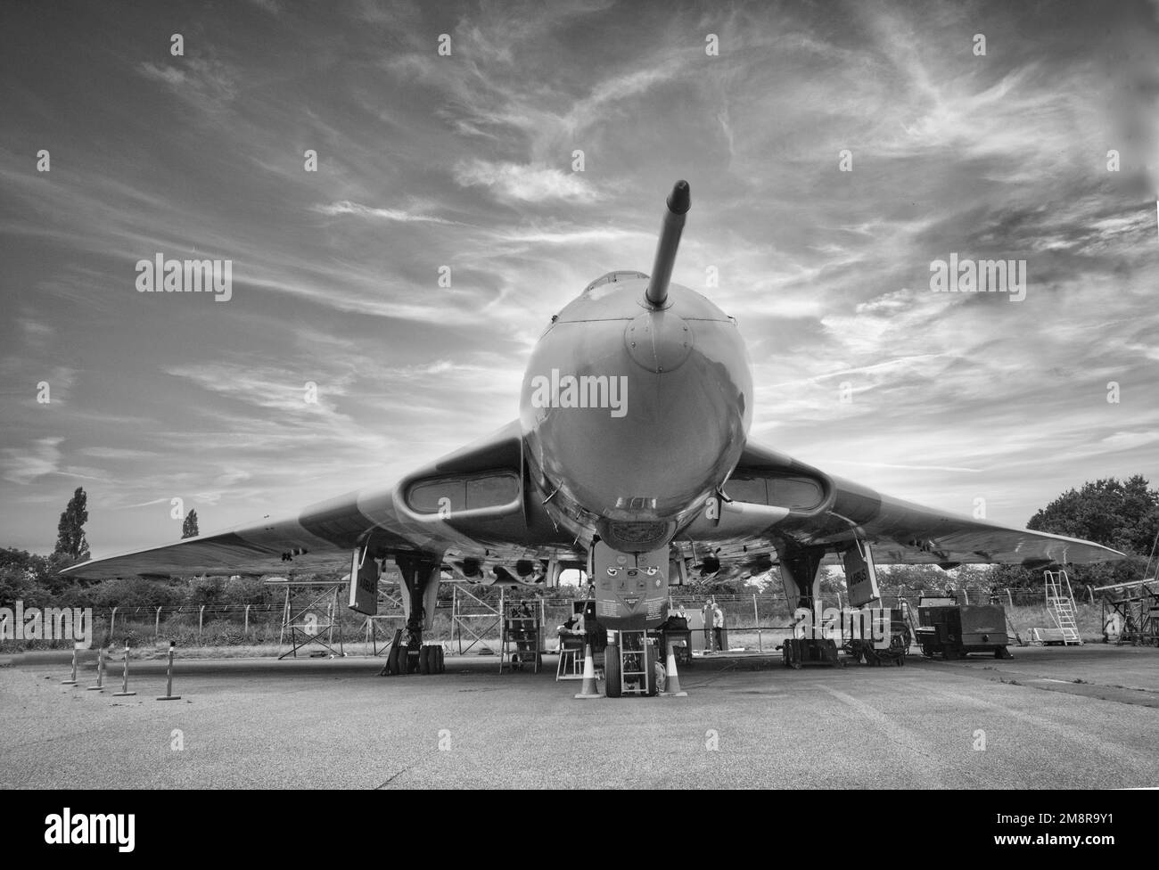 Il bombardiere Avro Vulcan a Doncaster Inghilterra Foto Stock