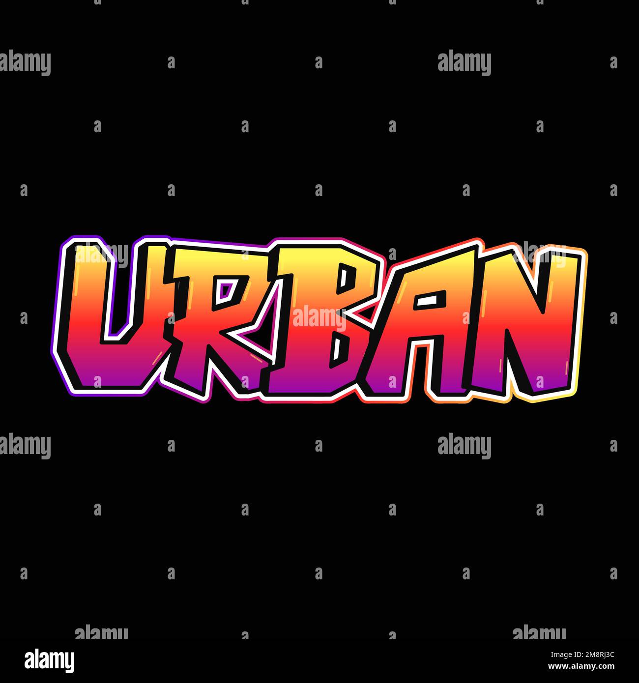 Citazione urbana, lettere Graffiti. Stampa per poster, t-shirt, t-shirt, logo, concetto di adesivo Illustrazione Vettoriale