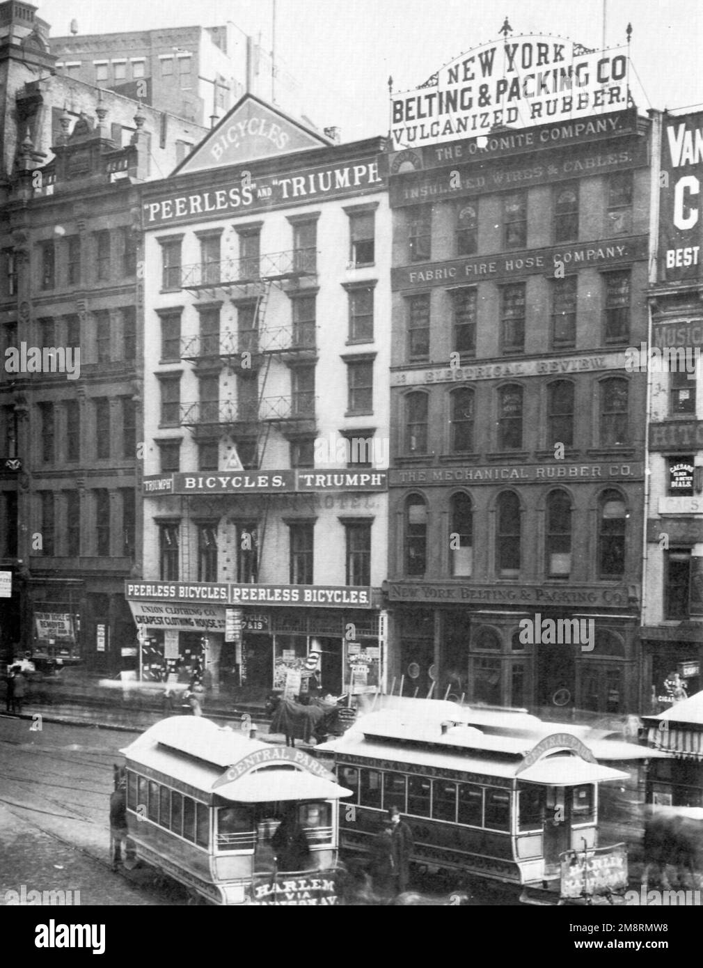 New York - Park Row [Park Avenue & 42nd Street to Park Row] - 1896 Foto Stock