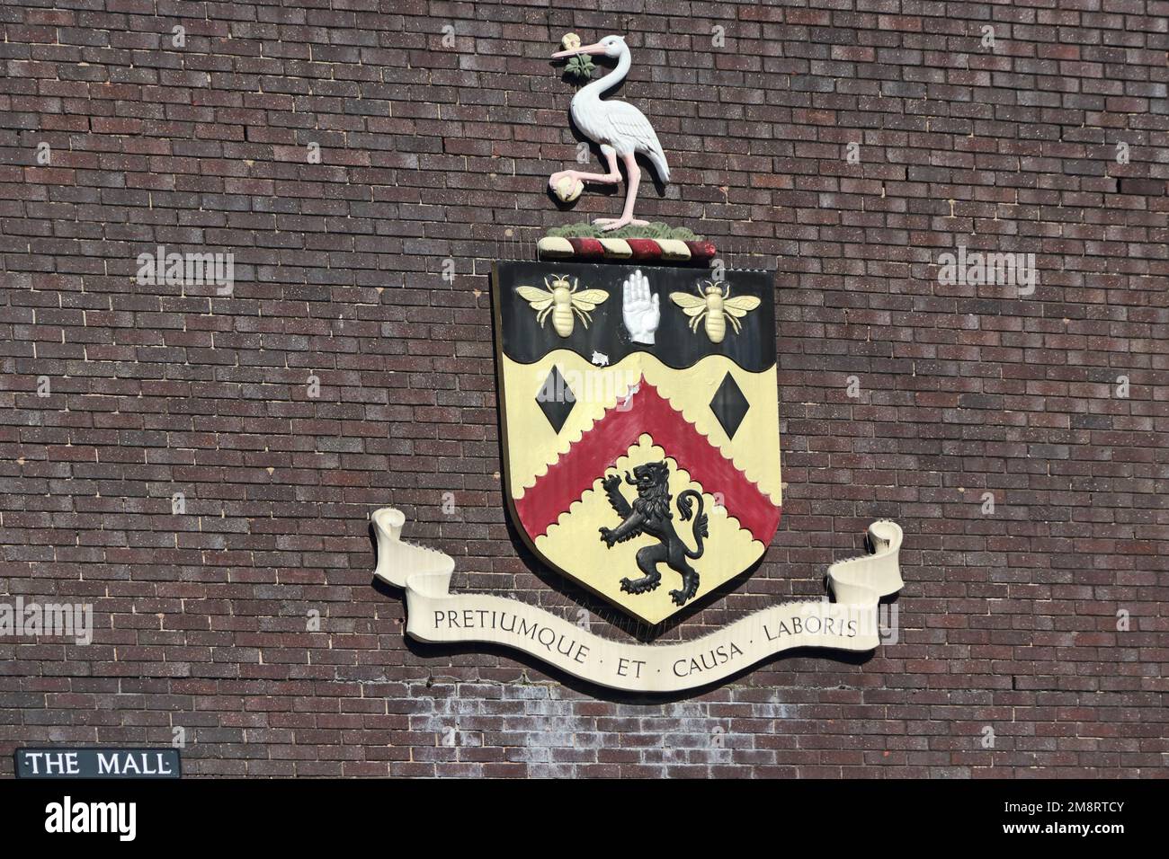 Burnley stemma sul lato dell'edificio, Burnley Foto Stock